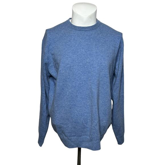 Tom Rusborg Men's Sweater Size XL Blue Merino Cashmere - Picture 5 of 5